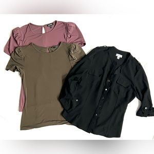 2 Express Shirts and 1 Calvin Klein shirt